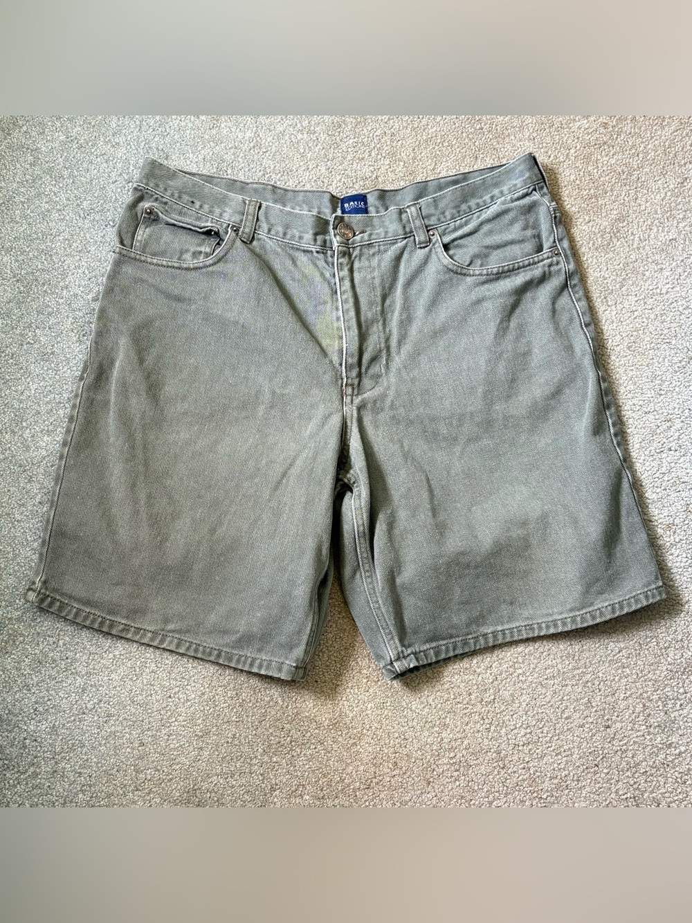 Basic Editions Men’s Olive Green Five Pocket Shorts